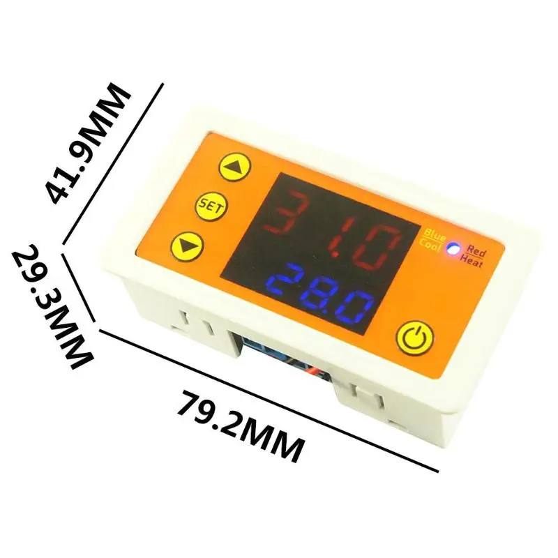 Светодиодный красный синий двойной цифровой термостат контроль температуры Лер