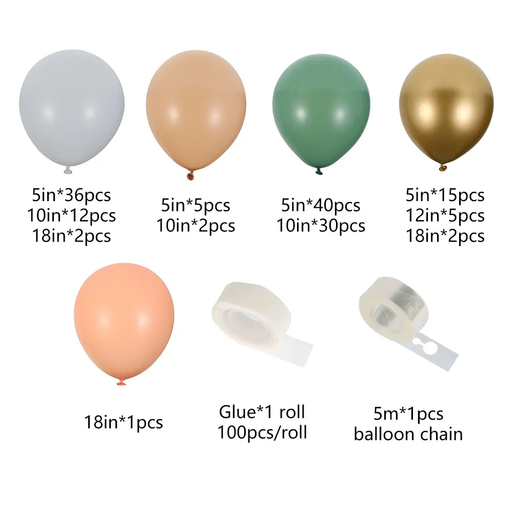 

DIY Latex Green Balloons Arch Garland Kit Birthday Party Baby Shower Wedding Decoration Background Decoration Girl Balloon