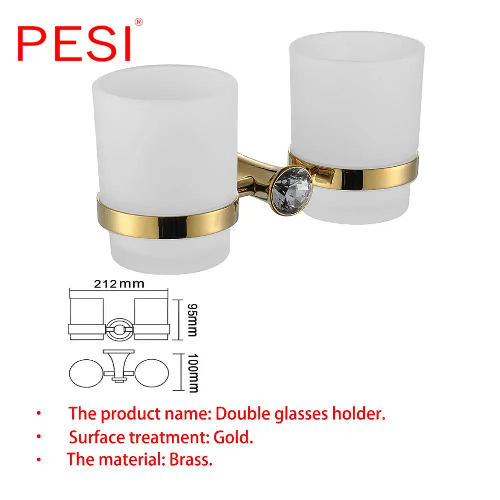 Набор золотых аксессуаров для ванной комнаты латунный держатель туалетной