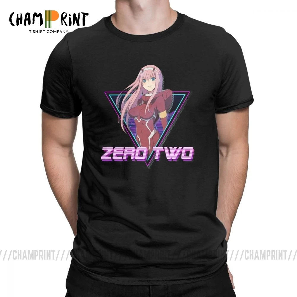 Darling In The FranXX Zero Two Футболка мужская Эстетическая футболка с фильмом хлопковые