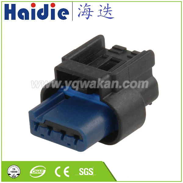 

Free shipping 2sets 4pin Auto Electri wire harnessplastic plug connector WPT-1309
