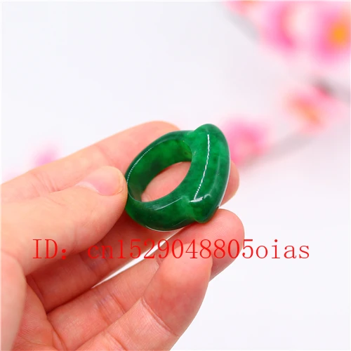Кольцо из натурального зеленого нефрита Амулет китайского модные