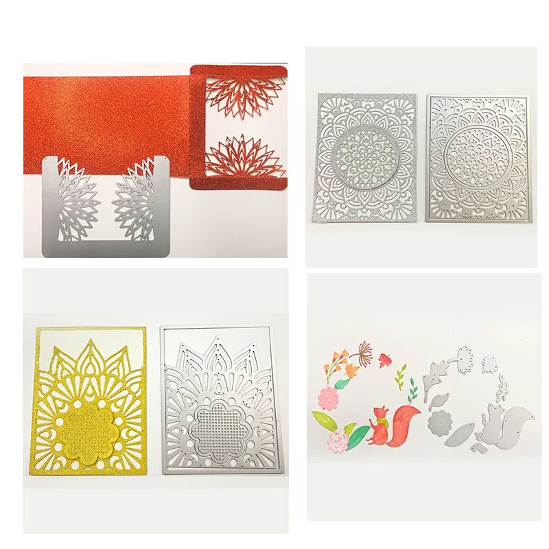 Новинка 2019 металлические Вырубные штампы цветок круглая квадратная рамка