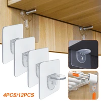 412pcs adhesive strong shelf support pegs drill free nail instead holders closet cabinet shelf support clips wall hangers