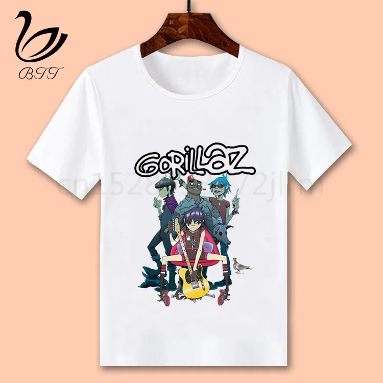 Футболка Gorillaz для маленьких мальчиков и девочек детский топ Детская футболка с