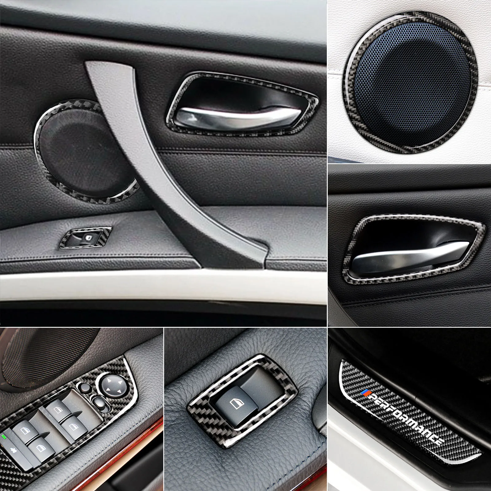 14 шт./компл. из углеродного волокна аксессуары для интерьера украшение дверной