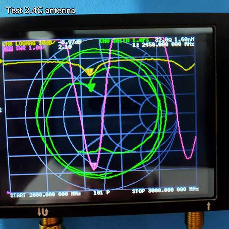 

3G Vector Network Analyzer S-A-A-2 NanoVNA V2 Antenna Analyzer Shortwave HF VHF UHF with Housing 50KHz-3GHz+RF Tester