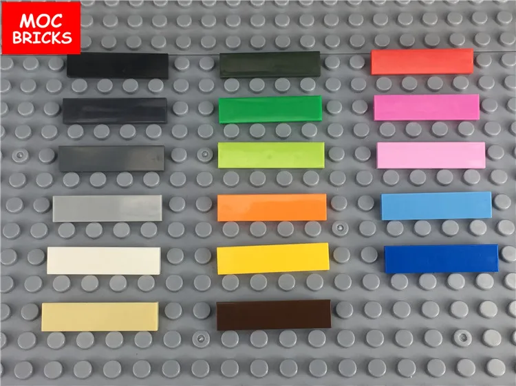 10 шт./лот MOC кирпичи сделай сам индивидуальная плитка 1x4 подходит для 2431