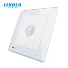Переключатель света LIVOLO со стеклянной панелью, 110-250 В переменного тока