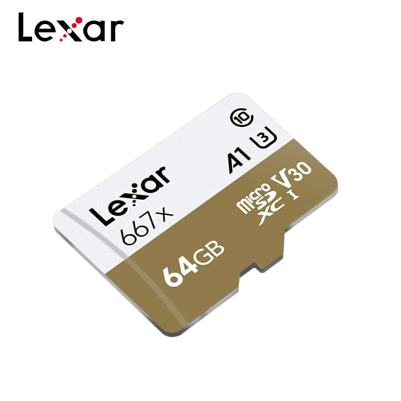 Оригинальный Lexar Профессиональный 667x microSDXC UHS-I Micro SD карты 256 ГБ 64 Гб A2 Class 10 V30 U3 TF