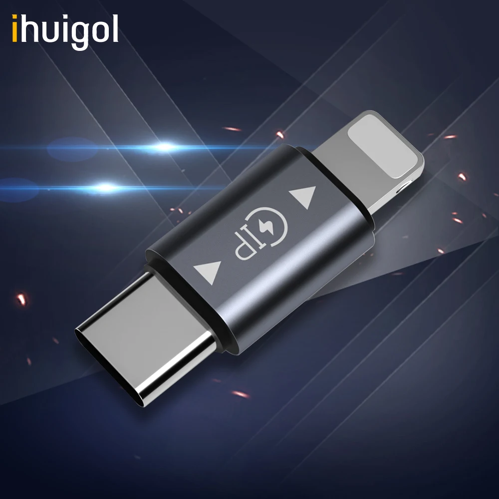 

ihuigol USB C OTG Adapter Type C Male to Lighting Male for iPhone 11 12 Pro Max Mini Xs Converter Charging Data Type-C Convertor