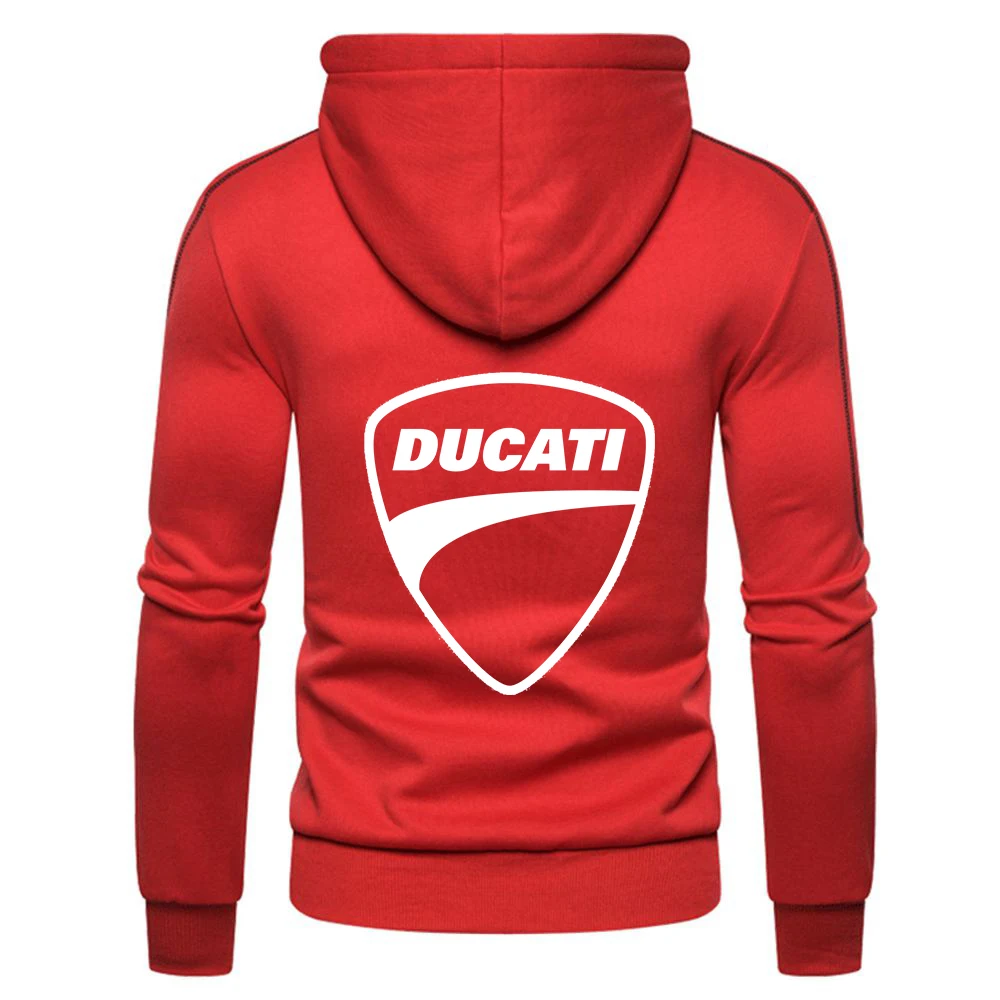

2021 Mens Ducati Male Comfortable Warm Cotton Zipper Hoodie Fitness Sweatshirt Solid College Comfortable Popular Coat Tops