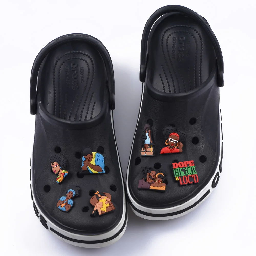 New 1pcs Rubber Shoe Charms Croc Accessories Period Cute Animal Doodles Drinks Decorations for Bracelet Kids girls Boys Gifts