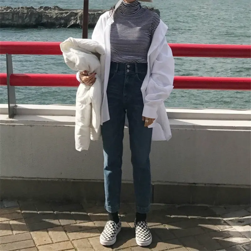 Свободная Повседневная однотонная шикарная универсальная Офисная Женская