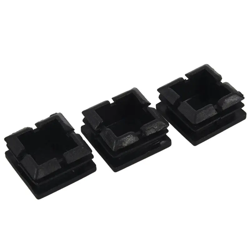 Square Table Chair Leg Tube Pipe Feet Insert Cap 25mmx25mm 20pcs Black Promotion | Мебель