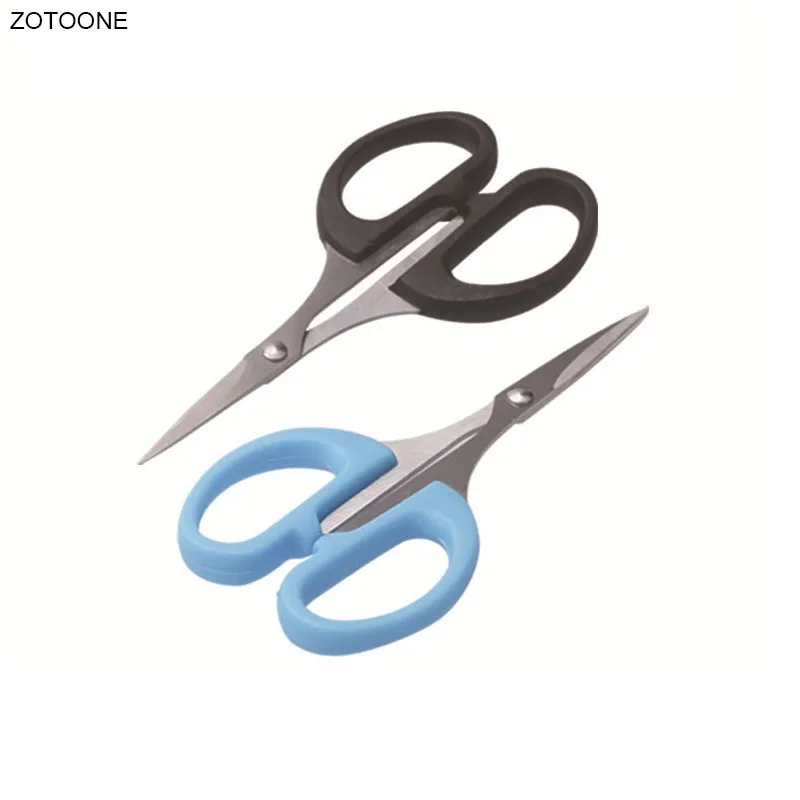 

Sewing Scissors Black Plastic Handle Beauty Grooming Nose Hair Eyebrows Beard Scissors DIY Handmade Scissors Thread Cutter G