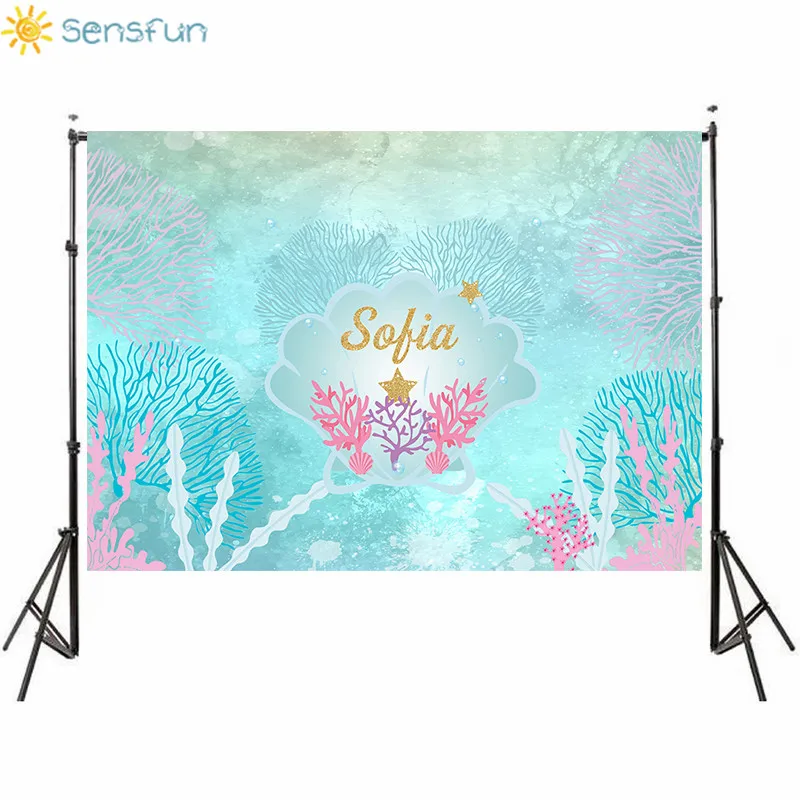 Sensfun русалка Фото фоны для детей день рождения вечерние Девушка принцесса фон
