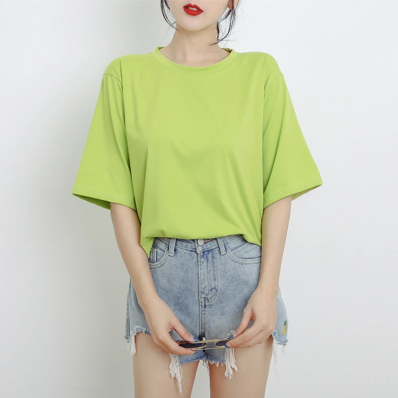 

2020 Women Shirt Fashion T-Shirt Khaki Tees short sleeve