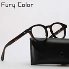 Очки круглые в винтажном стиле для мужчин и женщин, оптические аксессуары для зрения при близорукости, в стиле ретро, с прозрачной оправой Джонни Депп