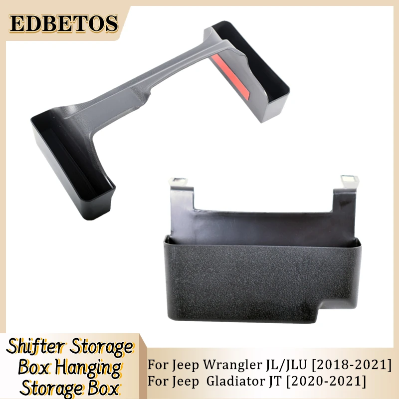 

2PCS Car Armrest Storage Box Center Console Glove Tray Holder For Jeep Wrangler JL 2018 2019 2020 2021 Gladiator JT 2020 2021