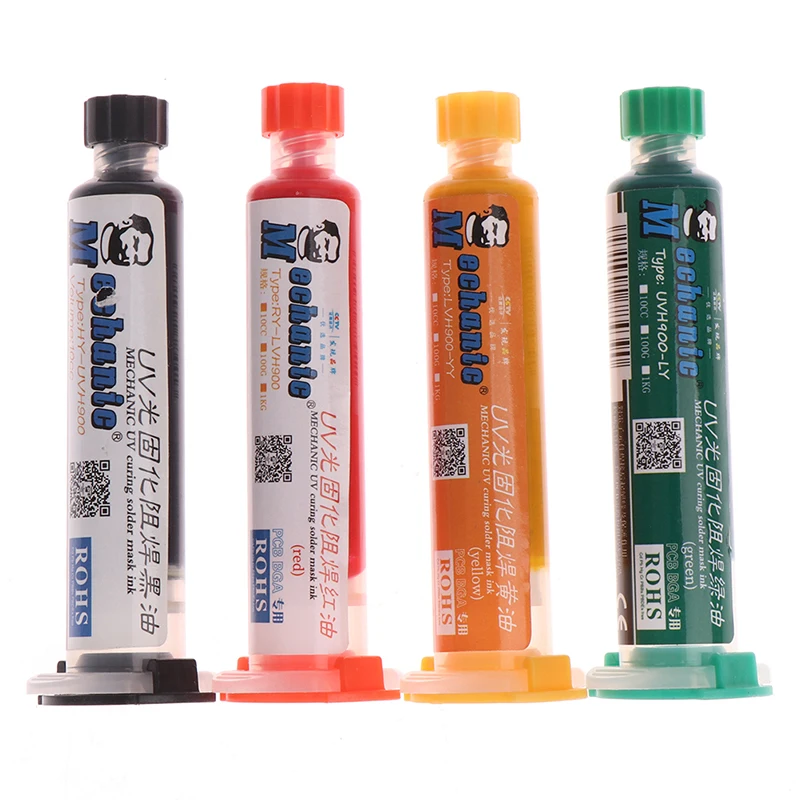 УФ-отверждение припоя устойчивое к пайке зеленое/черное/красное/желтое/Белое