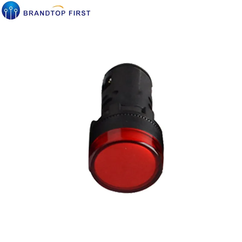 220v red 22mm 22 мм Индикатор AD16-22DS 6,3 в 12 В 24 В 220 В светодиодный сигнальный фонарь красный/зеленый/Huang/синий/белый индикатор - Цвет: 220v red 22mm