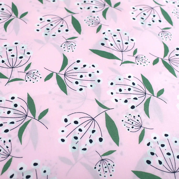 Модная винтажная ткань с рисунком розового синего одуванчика хлопковая в стиле