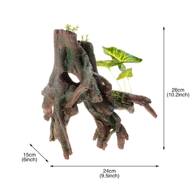 

Saim Aquarium Driftwood Ornaments Artificial Fake Plant Wood Fish Tank Decor Resin Imitation Roots Decoraion Trunk for Aquariums