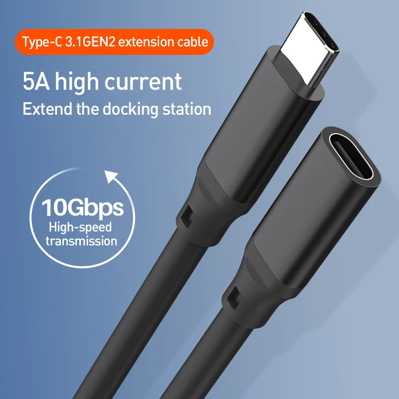 10 Гбит/с Gen2 Type-C USB 3 1 для мужчин и женщин Расширение данных 100 Вт кабель зарядки
