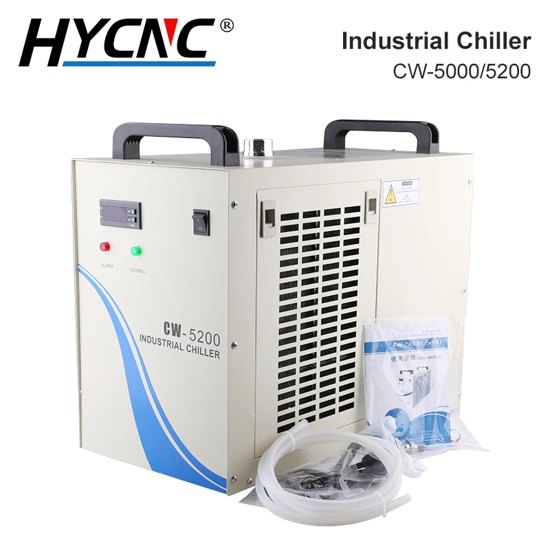 CW5000 CW5200 Industrial Air Chiller, CNC Milling Machine Water Circulation Spindle Cooling, CO2 Laser Tube 150W Cooling