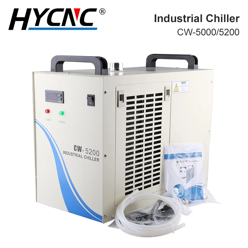 

CW5000 CW5200 Industrial Air Chiller, CNC Milling Machine Water Circulation Spindle Cooling, CO2 Laser Tube 150W Cooling