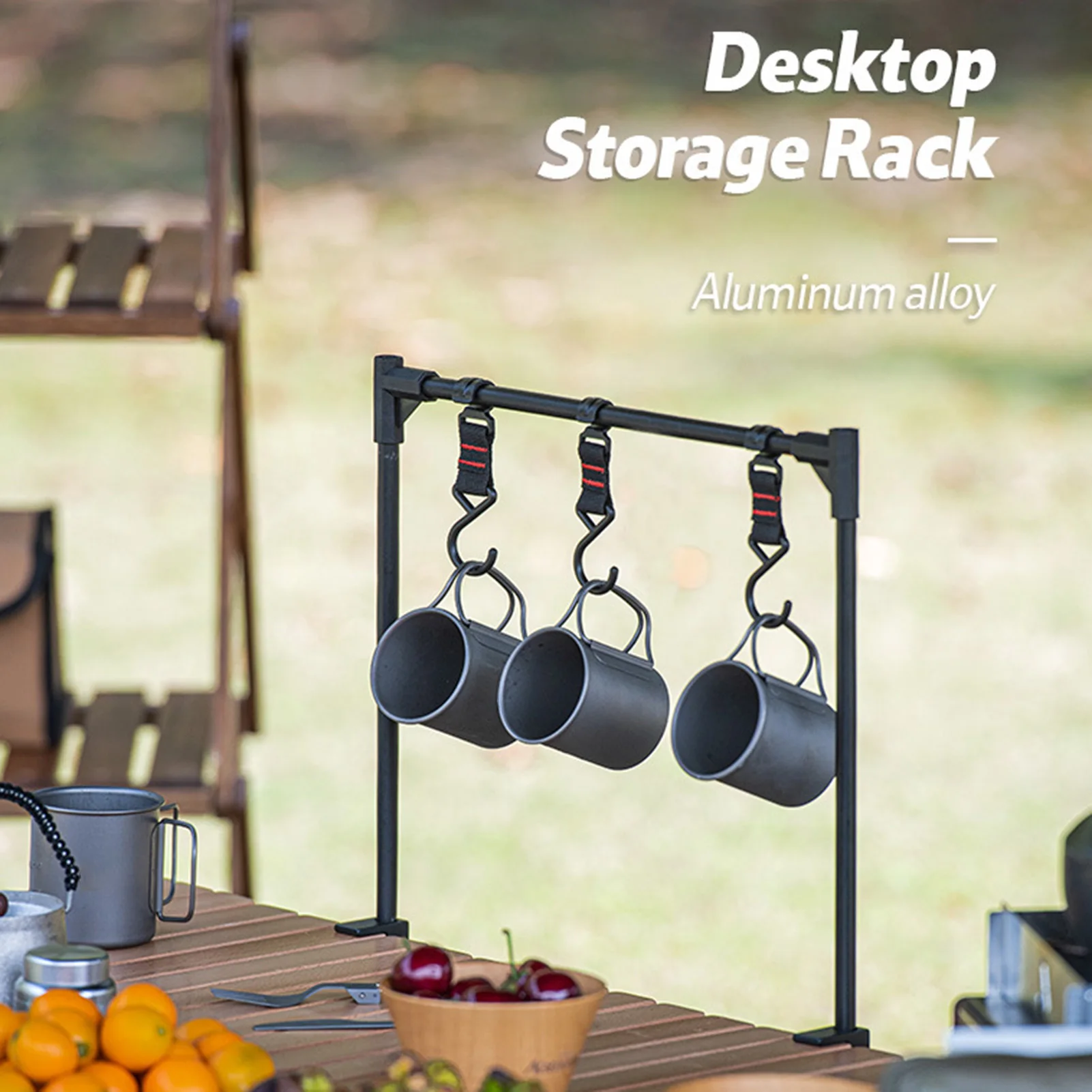 

Outdoor Picnic Holder Hanging Rack Camping Storage Rack Outdoor Camping Picnic Barbecue Tableware Shelf Accessories Shelf