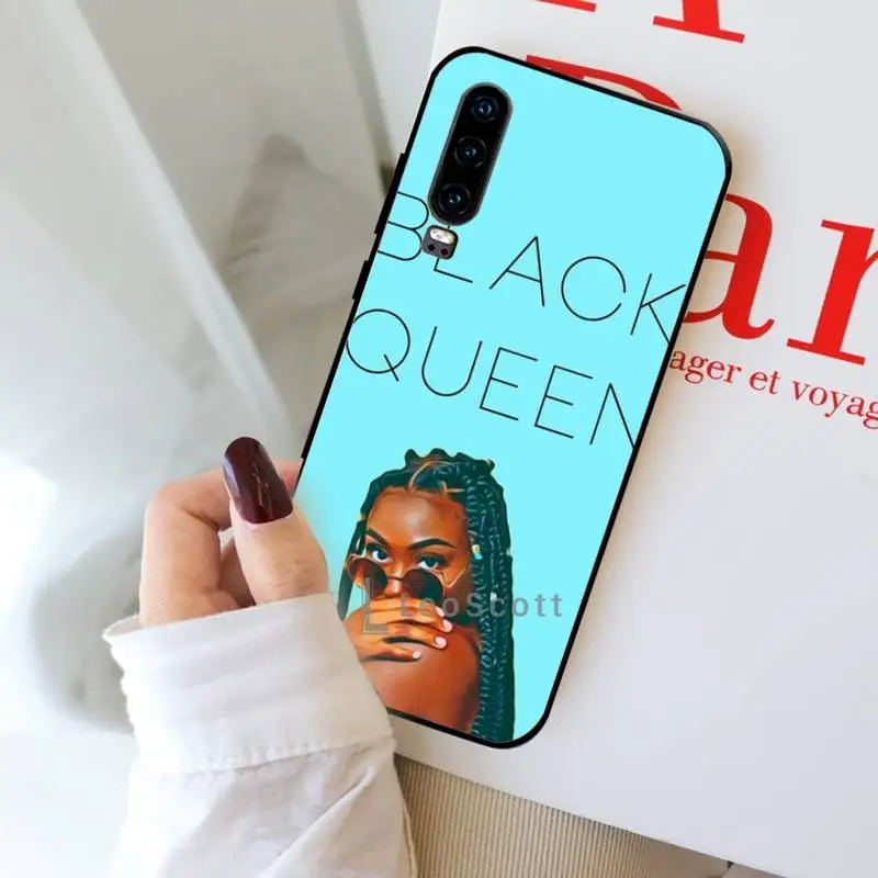 

Black girl Phone Case For Huawei Y5 Y6 II Y7 Y9 PRIME 2018 2019 NOVA3E P20 PRO P10 Honor 10
