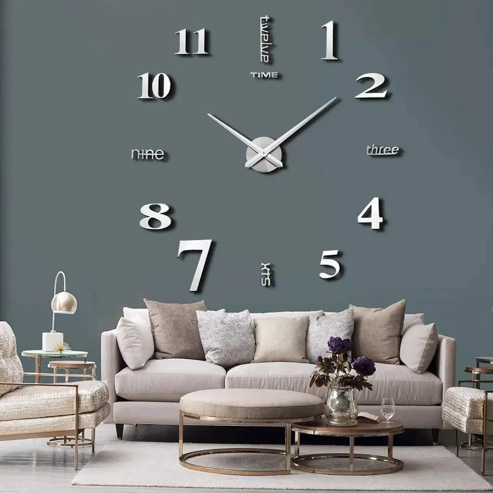 3D настенные часы зеркальные стикеры s DIY съемные художественные наклейки