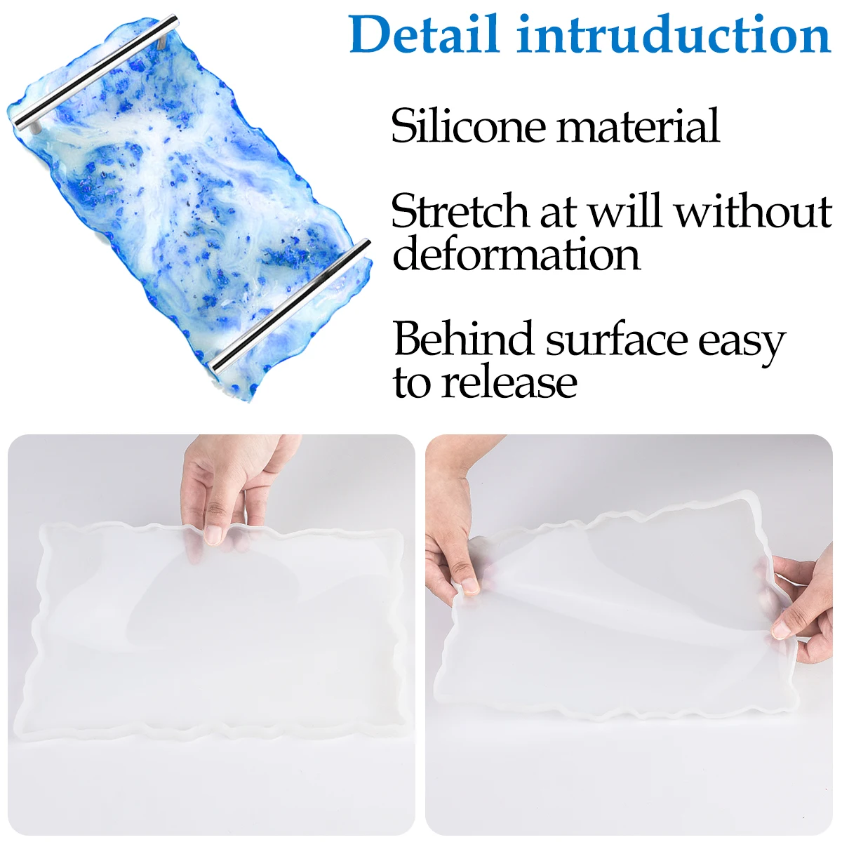 1 Набор силиконовых смол лоток формы геоде Агат платтер эпоксидной смолы литья