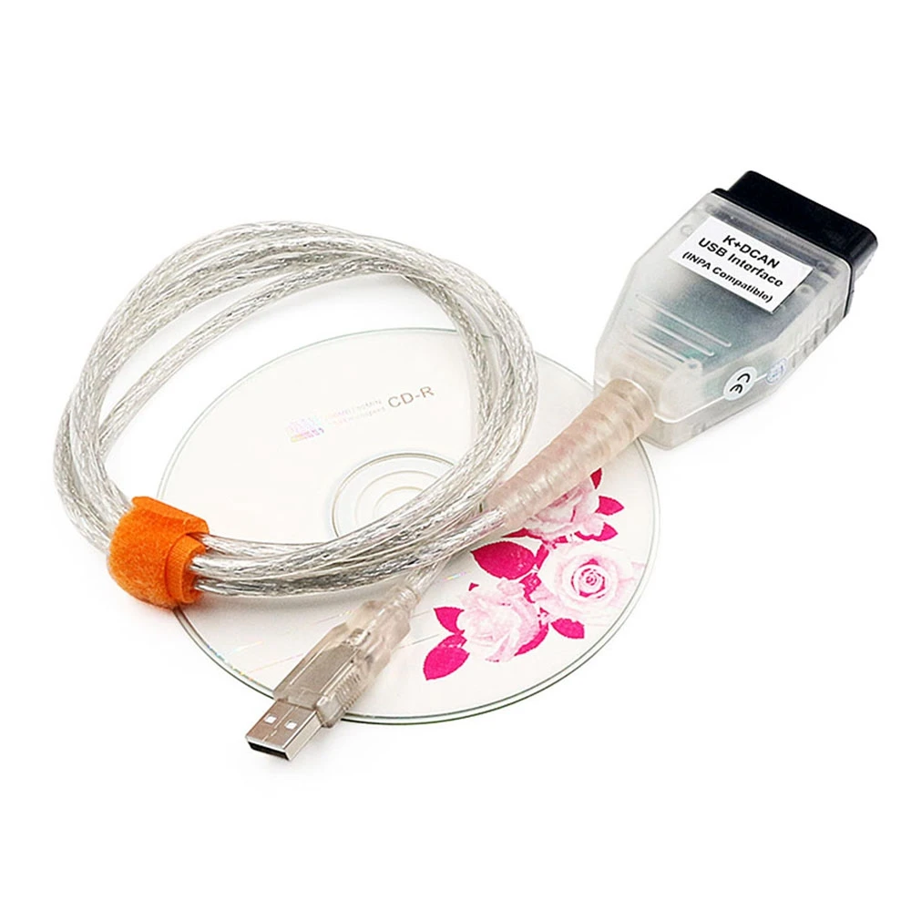 

Автомобильный диагностический кабель INPA K + CAN K + DCAN, USB-кабель для тестирования автомобиля, линейный переключатель + CD-драйвер для BMW, диагност...