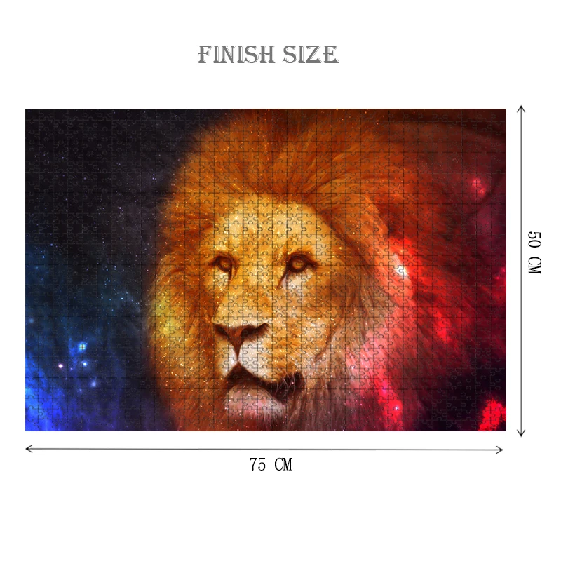 

MOMEMO Lion In Starry Jigsaw Puzzle 1000 Pieces Adults Wooden Puzzles Brain Trainer 1000 Pieces Puzzle for Kids Puzzle Toys