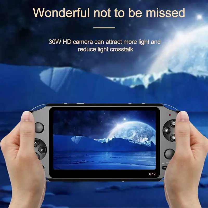

X12 Game Console 5.1 Inch Handheld Video Game Console 8GB PSP FC GBA NES Built-in 10000 Game Console Hand-held Gaming Device
