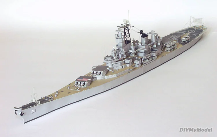 DIYMyModeI-modelo de papel para manualidades, rompecabezas de juguete hecho a mano, ideal para regalo de pel&iacute;cula, Serie de la Guerra de los Estados Unidos (lowa), 1:400-1