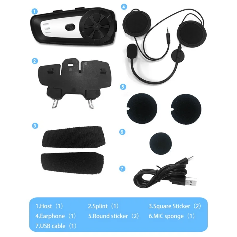 Горячая новинка M6 Bluetooth гарнитура водонепроницаемый мотоциклетный шлем домофон