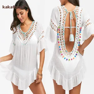 Пикантная Пляжная накидка большого размера, Длинные парео, бикини, накидка для плавания, пляжный халат, бикини, пляжная одежда в стиле бохо, пляжное платье, одежда для плавания