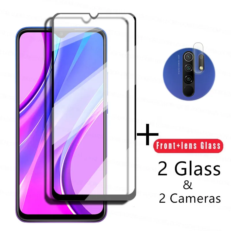 Закаленное стекло 4 в 1 2.5D для Xiaomi Redmi 9 9A 9C Note 9s 8T 8A 7A защитная пленка экрана Камеры
