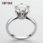 Женские обручальные кольца OEVAS, серебро 100% пробы с муассанитом, 3 карата