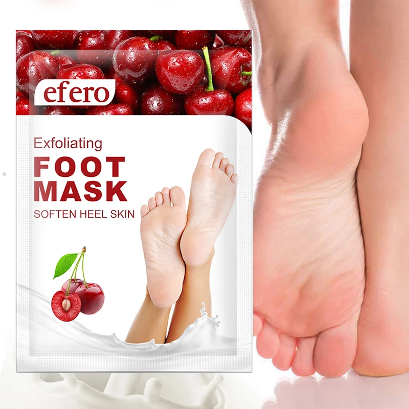 

Отшелушивающая маска для ног EFERO Cherry, носки для педикюра, маска для пилинга ног, забота о здоровье, уход за кожей ног, удаление омертвевшей ко...