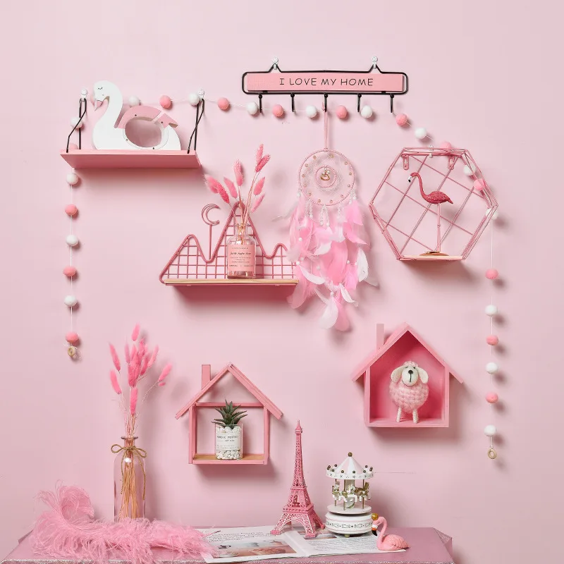 Ins розовое украшение для комнаты принцессы девочек детская спальня современная