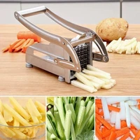 2 blades stainless steel home french fries potato chips strip slicer cutter chopper chips machine making tool potato cut fries