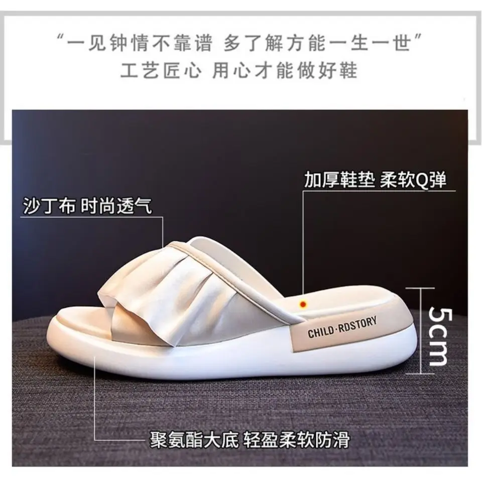 

Women Slippers Sandals 2021 Summer Casual Sandals Slipper Flat Heel Slides Sandals Flat Slippers Beach Shoes Thick Bottom