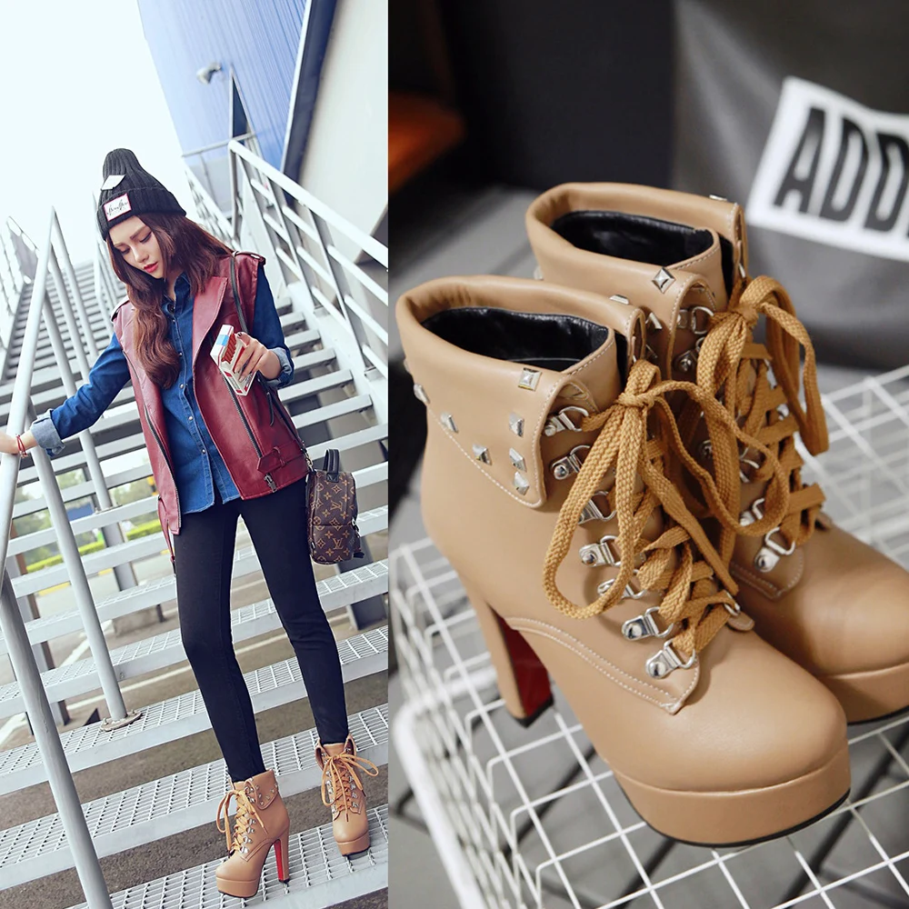 Теплые Зимние ботильоны с розой ботинки в байкерском стиле женские модные