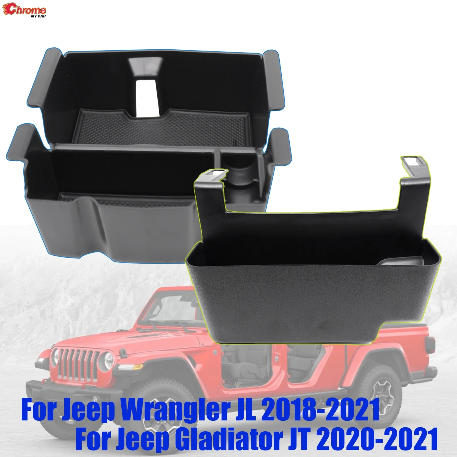 

Для Jeep Wrangler JL JLU Gladiator JT Truck 2018 2019 2020 2021 центральная консоль подвесной органайзер лоток подлокотник коробка для хранения автомобилей