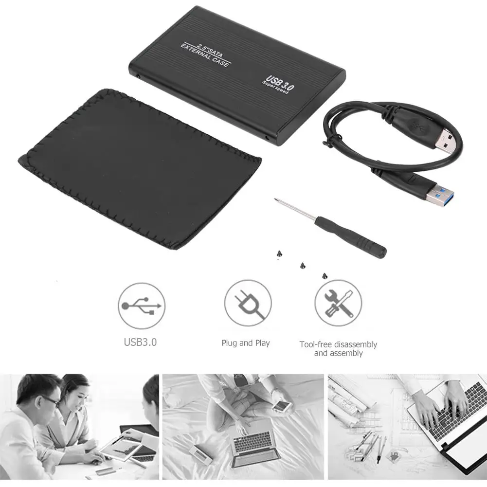 2.5 inch USB 3.0 to SATA Hard Drive Box Portable External SSD Enclosure High Speed 6-Gbps USB3.0 Case | Электроника